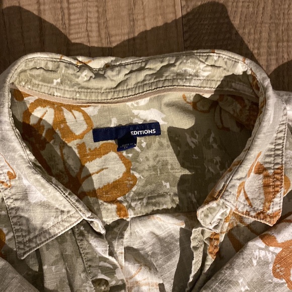 A XL beige and orange Hawaiian shirt from Basic Editions - Picture 3 of 3